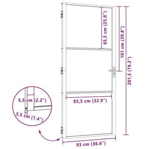 DRZWI WEWNĘTRZNE CZARNY 93X 201.5CM