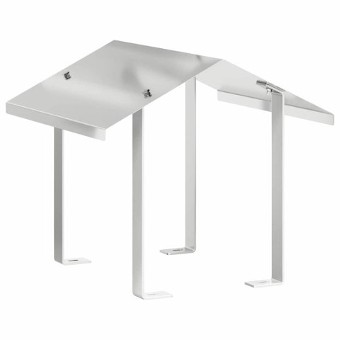 KURTKA KOMINKOWA SREBRNY 40X 40X 37.5CM STAL NIERDZEWNA