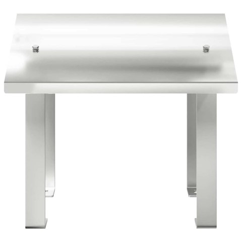 KURTKA KOMINKOWA SREBRNY 40X 40X 37.5CM STAL NIERDZEWNA