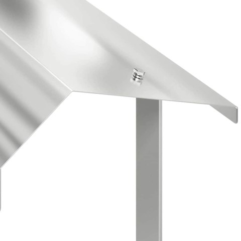 KURTKA KOMINKOWA SREBRNY 40X 40X 37.5CM STAL NIERDZEWNA