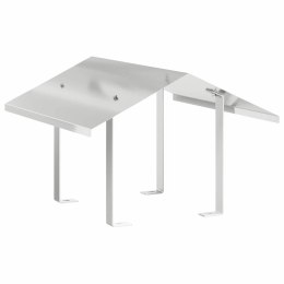 KURTKA KOMINKOWA SREBRNY 50X 50X 37CM STAL NIERDZEWNA