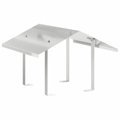 KURTKA KOMINKOWA SREBRNY 50X 50X 37CM STAL NIERDZEWNA