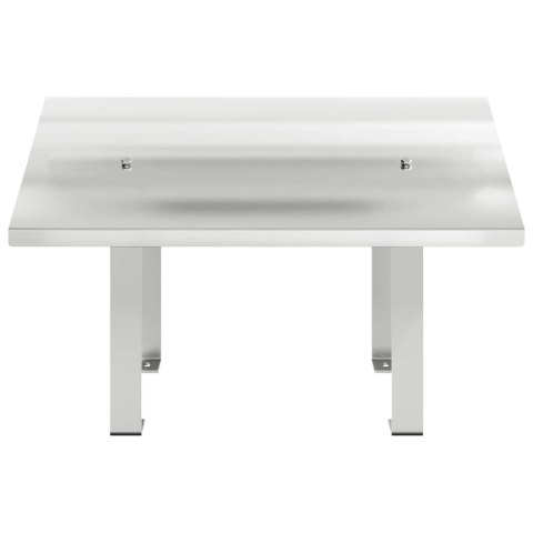 KURTKA KOMINKOWA SREBRNY 50X 50X 37CM STAL NIERDZEWNA