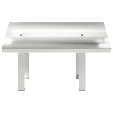 KURTKA KOMINKOWA SREBRNY 50X 60X 37CM STAL NIERDZEWNA