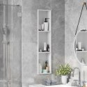 VidaXL Nisza prysznicowa Biały 90 x 20 x 9.5 cm Stal nierdzewna
