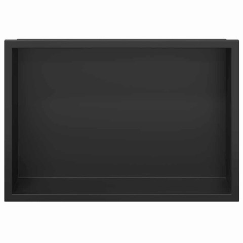 NISZA PRYSZNICOWA CZARNY 30X 20X 9.5CM STAL NIERDZEWNA