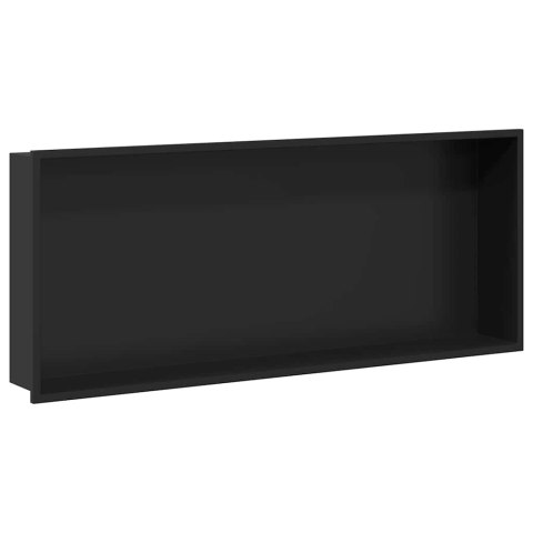 NISZA PRYSZNICOWA CZARNY 75X 30X 9.5CM STAL NIERDZEWNA