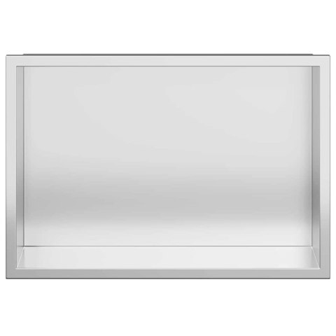 NISZA PRYSZNICOWA SREBRNY 30X 20X 9.5CM STAL NIERDZEWNA