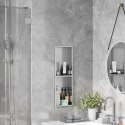 NISZA PRYSZNICOWA SREBRNY 60X 20X 9.5CM STAL NIERDZEWNA