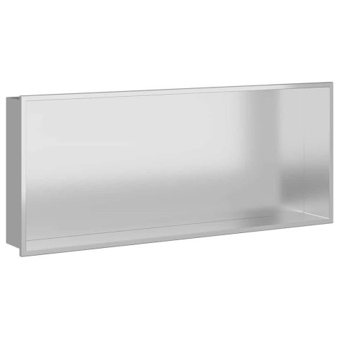 NISZA PRYSZNICOWA SREBRNY 75X 30X 9.5CM STAL NIERDZEWNA