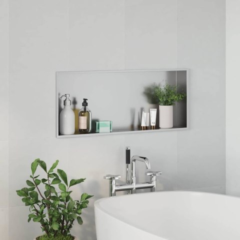 NISZA PRYSZNICOWA SREBRNY 75X 30X 9.5CM STAL NIERDZEWNA