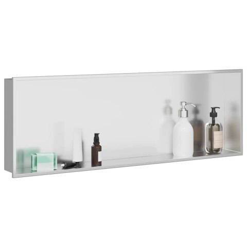NISZA PRYSZNICOWA SREBRNY 90X 30X 9.5CM STAL NIERDZEWNA
