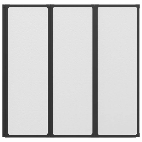 PARAWAN PRYSZNICOWY CZARNY 120X 2X 117CM ALUMINIUM