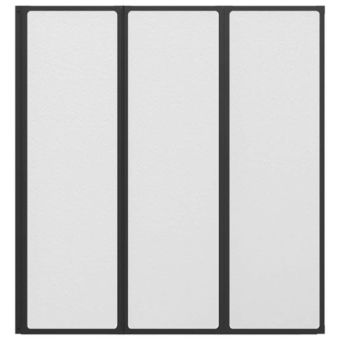 PARAWAN PRYSZNICOWY CZARNY 132X 2X 140CM ALUMINIUM