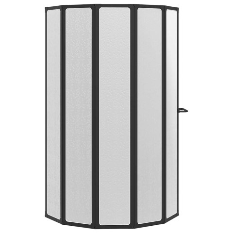 PARAWAN PRYSZNICOWY SKŁADANIE CZARNY 168X 140CM ALUMINIUM