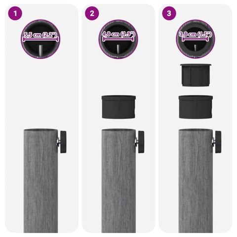 PODSTAWY PARASOLI OGRODOWYCH CIEMNE DREWNO 45X 45X 31.5CM