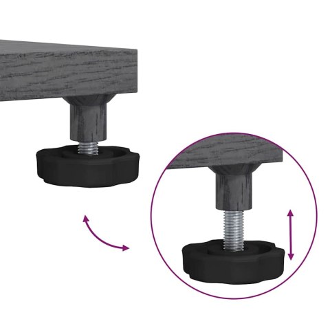 PODSTAWY PARASOLI OGRODOWYCH CIEMNE DREWNO 45X 45X 31CM STAL