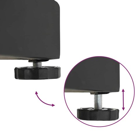 PODSTAWY PARASOLI OGRODOWYCH CZARNY 48X 48X 32CM STAL BETON