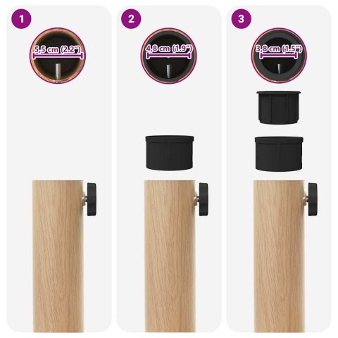 PODSTAWY PARASOLI OGRODOWYCH JASNE DREWNO 45X 45X 31.5CM