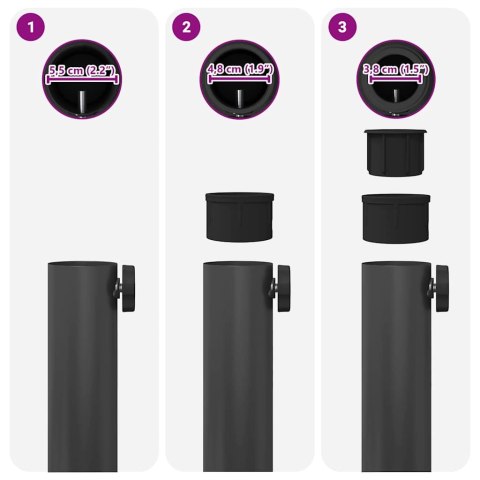 PODSTAWY PARASOLI OGRODOWYCH CIEMNO SZARY 45X 45X 31.5CM