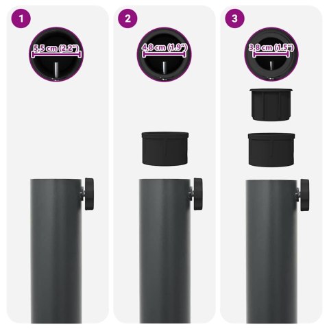 PODSTAWY PARASOLI OGRODOWYCH CIEMNO SZARY 48X 48X 32.5CM