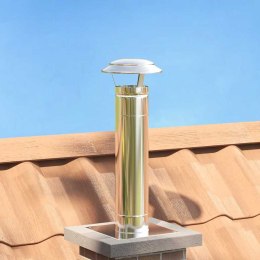 POKROWIEC NA KOMIN PRZECIWDESZCZOWY SREBRNY 20X20X18CM