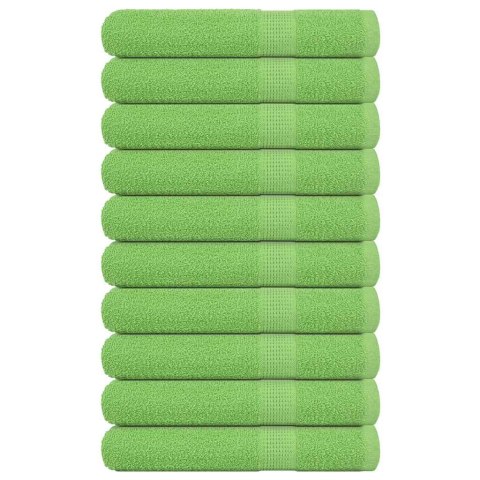 RĘCZNIKI 10 SZT ZIELONE JABŁKO 100X200CM BAWEŁNA 100%