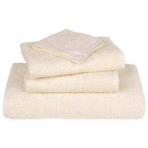 RĘCZNIKI 4 SZT KREMOWE 100X200CM 360G/M² BAWEŁNA 100%