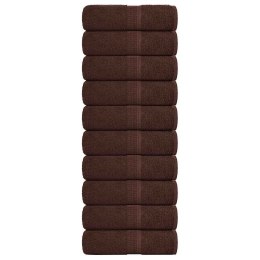 RĘCZNIKI DLA GOŚCI 10 SZT. BRĄZOWE 30X50CM BAWEŁNA 100%
