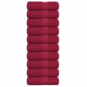 RĘCZNIKI DLA GOŚCI 10 SZT. BORDEAUX 30X50CM BAWEŁNA 100%