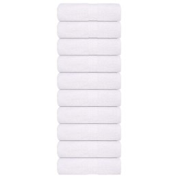 RĘCZNIKI DLA GOŚCI 10 SZT. BIAŁE 30X50CM BAWEŁNA 100%