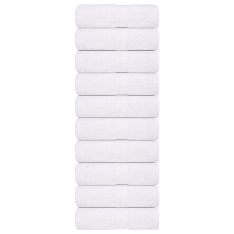 RĘCZNIKI DLA GOŚCI 10 SZT. BIAŁE 30X50CM BAWEŁNA 100%
