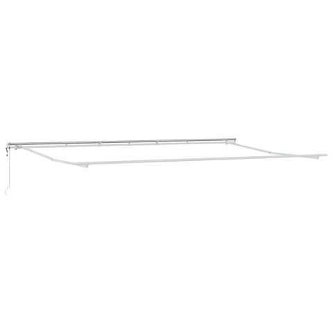 MARKIZA MANUALNA OCHRONA PRZED SŁOŃCEM BIAŁY 6X3M METAL