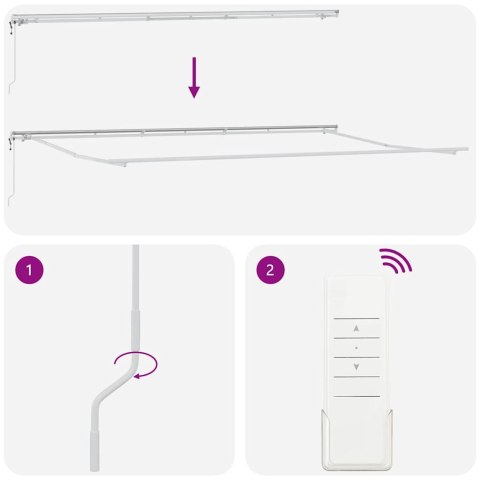 MARKIZA MANUALNA OCHRONA PRZED SŁOŃCEM BIAŁY 6X3M METAL