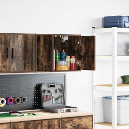 GARAŻOWA SZAFKA ŚCIENNA Z DREWNA KLEJONEGO OPALANEGO DĘBEM