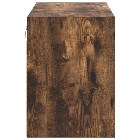 GARAŻOWA SZAFKA ŚCIENNA Z DREWNA KLEJONEGO OPALANEGO DĘBEM