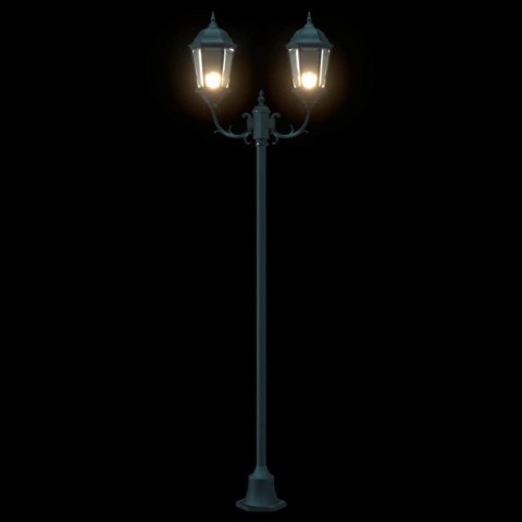 LAMPION DO OGRODU CIEMNA ZIELEŃ ALUMINIUM SZKŁO