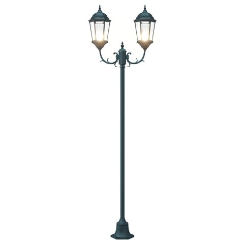 LAMPION DO OGRODU CIEMNA ZIELEŃ ALUMINIUM SZKŁO