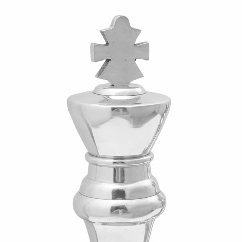 RZEŹBY SZACHOWE 2 SZT. SREBRNE ALUMINIUM