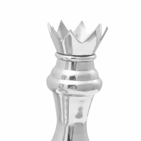 RZEŹBY SZACHOWE 2 SZT. SREBRNE ALUMINIUM