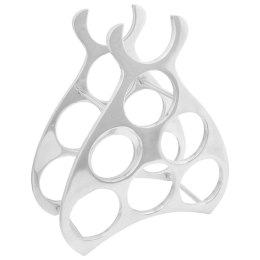 STOJAK NA WINO SREBRNY 38X33X13CM ALUMINIUM