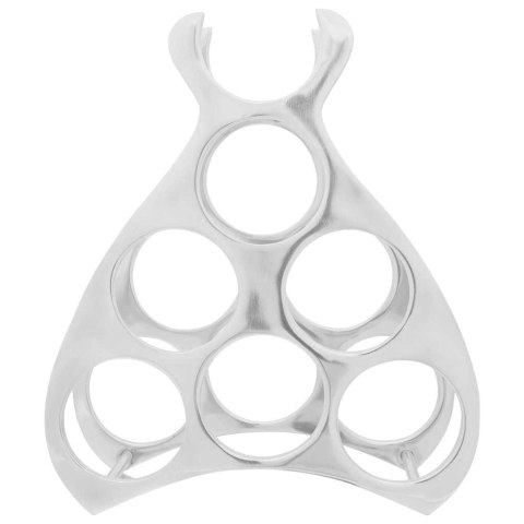 STOJAK NA WINO SREBRNY 38X33X13CM ALUMINIUM