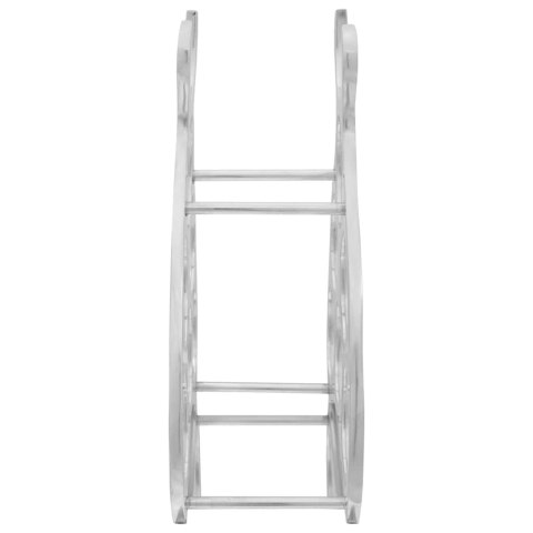 STOJAK NA WINO SREBRNY 38X33X13CM ALUMINIUM