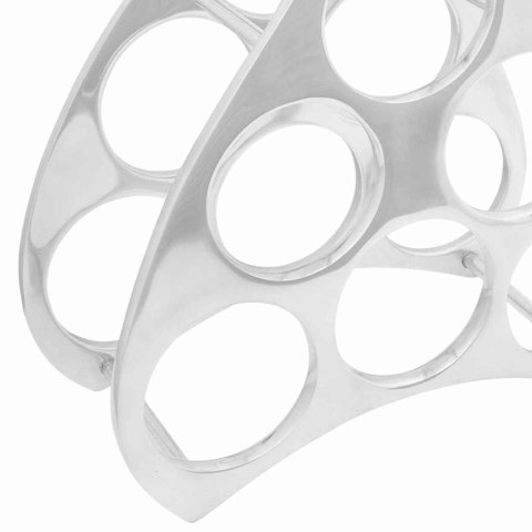 STOJAK NA WINO SREBRNY 38X33X13CM ALUMINIUM