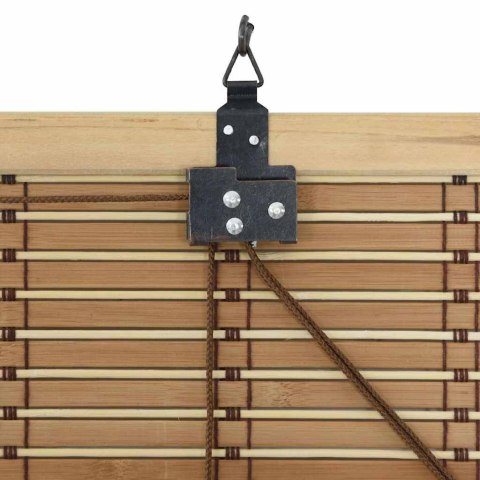 ROLETA Z ZASŁONAMI JASNY BRĄZ 140X 220CM BAMBUS