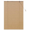 ŻALUZJE I ROLETY Z ZASŁONAMI JASNY BRĄZ BAMBUS
