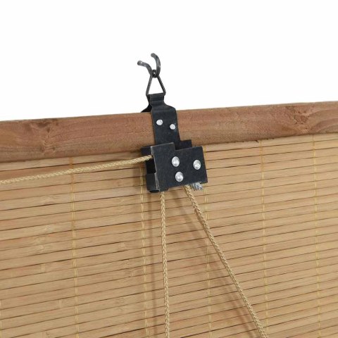 ŻALUZJE I ROLETY Z ZASŁONAMI JASNY BRĄZ BAMBUS