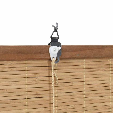 ŻALUZJE I ROLETY Z ZASŁONAMI JASNY BRĄZ BAMBUS