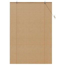 ŻALUZJE I ROLETY Z ZASŁONAMI JASNY BRĄZ BAMBUS