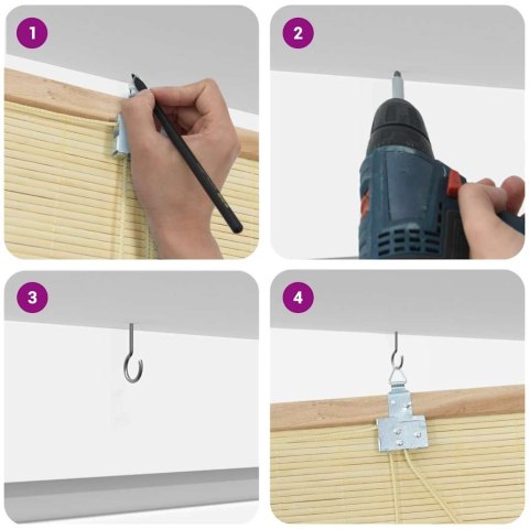 ŻALUZJE I ROLETY Z ZASŁONAMI NATURALNY BAMBUS